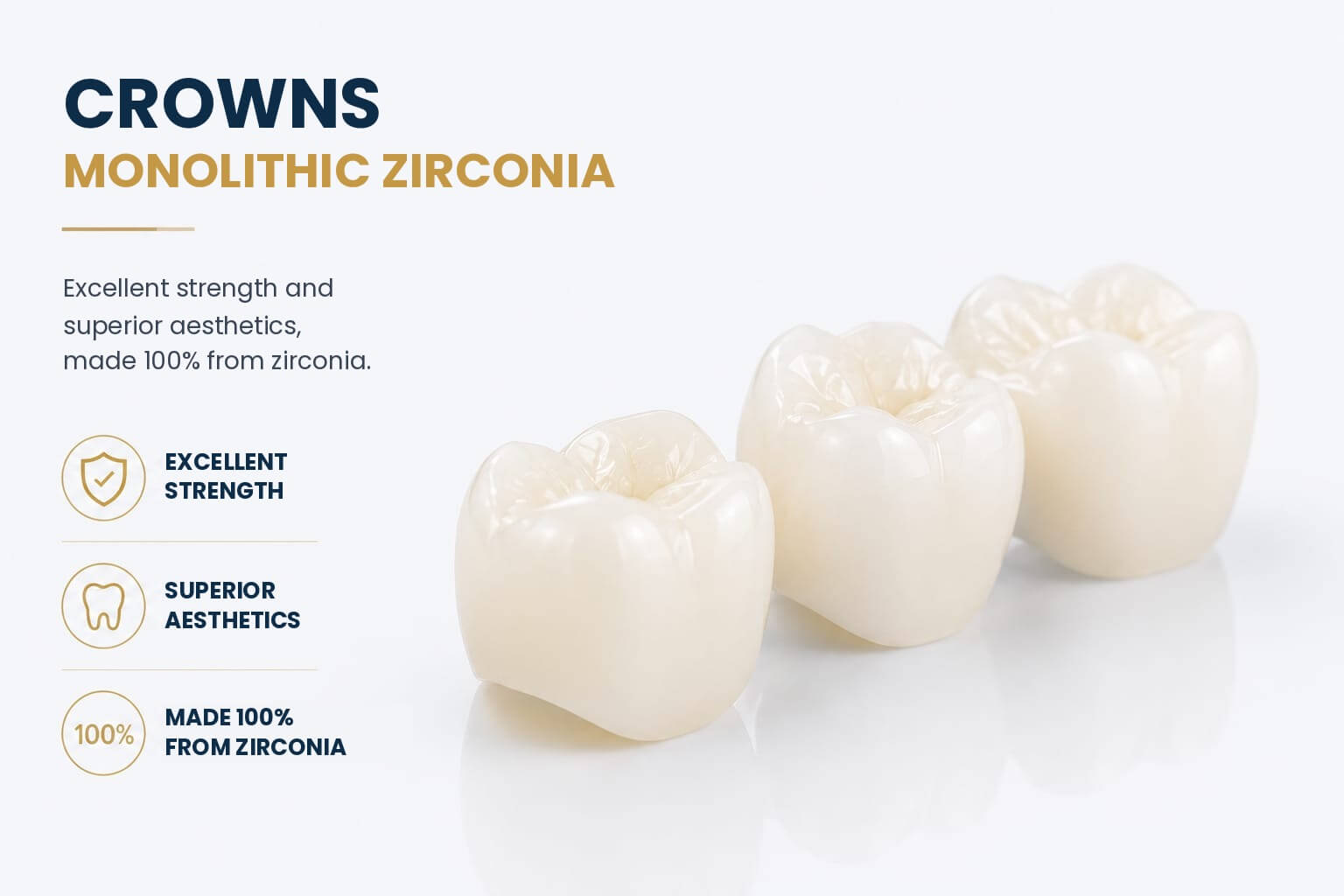 Monolithic Zirconia Crowns